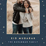"Crescent Moon" - Eid Cards in Navy by Maria Alou - Detail