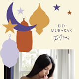 "Festive Shapes" - Eid Cards in Periwinkle by Inkblot Design - Detail