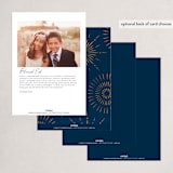 "Bright Bursts" - Eid Cards in Navy by Robert and Stella - Back of Card Options