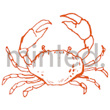"Crab" - Design Element in Poppy by Cass Loh - Design Element