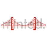 "Golden Gate Bridge" - Design Element in Poppy by Hooray Creative - Design Element
