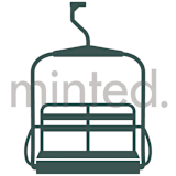 "Chairlift" - Design Element in Emerald by Jenna Holcomb - Design Element