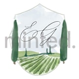 "Custom Napa Crest" - Design Element in Vineyard by Rebecca Durflinger - Design Element