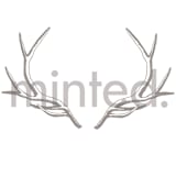 "Elk Antler" - Design Element in Graphite by Alethea and Ruth - Design Element