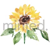 "Sunflower" - Design Element in white by Itsy Belle Studio - Design Element