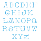 "Custom New Orleans Crest" - Design Element in Bluebell by Jenna Holcomb - Full Alphabet II