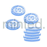 "Coin Ceremony" - Design Element in white by Teju Reval - Design Element