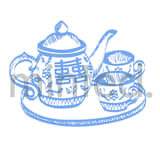 "Tea Ceremony" - Design Element in white by Teju Reval - Design Element