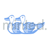 "Wooden Goose" - Design Element in white by Teju Reval - Design Element