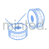 "Drums" - Design Element in white by Teju Reval - Design Element