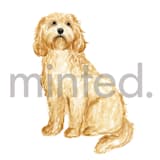 "Cockapoo" - Design Element in white by Sarah Knight - Design Element