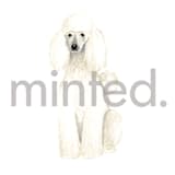 "Poodle" - Design Element in white by Sarah Knight - Design Element