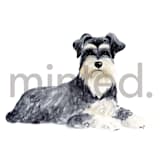 "Schnauzer" - Design Element in white by Sarah Knight - Design Element