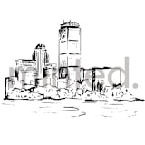 "Boston" - Design Element in white by Melinda Denison - Front