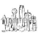 "Dallas" - Design Element in white by Melinda Denison - Front