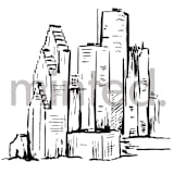 "Houston" - Design Element in white by Melinda Denison - Front