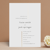"Side by Side" - Engagement Party Invitations in Pearl by Kim Dietrich Elam - Front