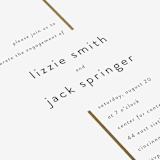 "Side by Side" - Engagement Party Invitations in Pearl by Kim Dietrich Elam - Detail
