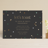 "let's toast" - Engagement Party Invitations in Midnight by Ellen Schlegelmilch - Front