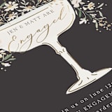 "Garden Engagement" - Engagement Party Invitations in Charcoal by Itsy Belle Studio - Detail