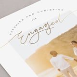 "Scripted snapshot" - Engagement Party Invitations in Lily by Creo Study - Detail