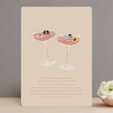 "Flower Cheers" - Engagement Party Invitations in Champagne by Baumbirdy - Front