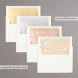 "Flower Cheers" - Engagement Party Invitations in Champagne by Baumbirdy - Envelope Liner Options