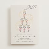 "Sparkling Champagne Tower" - Engagement Party Invitations in Petal by Jackie Crawford - Front