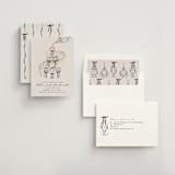 "Sparkling Champagne Tower" - Engagement Party Invitations in Noir by Jackie Crawford - Assembled