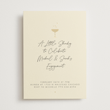 "A Little Shindig" - Engagement Party Invitations in Champagne by mo kelley - Front