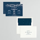 "Garden Lights" - Engagement Party Invitations in Navy by Hooray Creative - Assembled