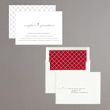 "Love Connection" - Engagement Party Invitations in Red Hot by Kim Dietrich Elam - Assembled