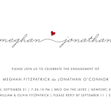 "Love Connection" - Engagement Party Invitations in Red Hot by Kim Dietrich Elam - Detail