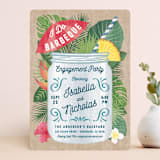 "Tropical Celebration" - Engagement Party Invitations in Kraft by Paper Sun Studio - Front