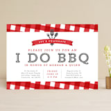 "I Do BBQ" - Engagement Party Invitations in Ketchup by Lea Delaveris - Front