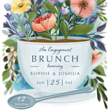 "Fresh Floral Brunch" - Engagement Party Invitations in Bouquet by Paper Sun Studio - Detail