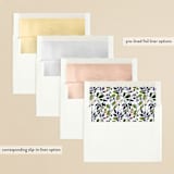 "Fresh Floral Brunch" - Engagement Party Invitations in Bouquet by Paper Sun Studio - Envelope Liner Options