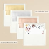 "Romance" - Engagement Party Invitations in Mimosa by Nicoletta Savod - Envelope Liner Options