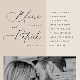 "By Your Side" - Engagement Party Invitations in Parchment by Kaydi Bishop - Detail