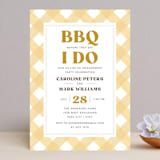 "BBQ before I Do" - Engagement Party Invitations in Honey by Robert and Stella - Front