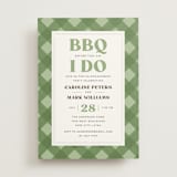 "BBQ before I Do" - Engagement Party Invitations in Grass by Robert and Stella - Front