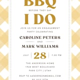 "BBQ before I Do" - Engagement Party Invitations in Honey by Robert and Stella - Detail