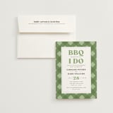 "BBQ before I Do" - Engagement Party Invitations in Grass by Robert and Stella - Invitation with Envelope