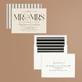 "Mr. & Mrs." - Engagement Party Invitations in Buttercream by Robert and Stella - Assembled