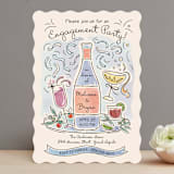 "Shindig" - Engagement Party Invitations in Champagne by Paper Sun Studio - Front