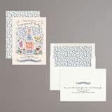 "Shindig" - Engagement Party Invitations in Champagne by Paper Sun Studio - Assembled