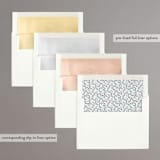 "Shindig" - Engagement Party Invitations in Champagne by Paper Sun Studio - Envelope Liner Options