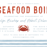 "Two If By Sea" - Engagement Party Invitations in Wave by Olivia Raufman - Detail