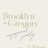 "Brooklyn" - Engagement Party Invitations in Olive by Kristie Kern - Detail