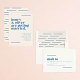 "News" - Engagement Party Invitations in Cerulean by Kristie Kern - Assembled